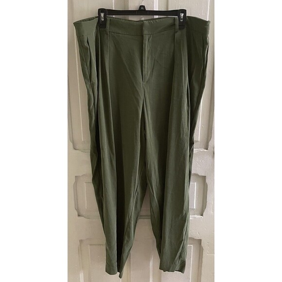 Eloquii Pants Womens Green Wide Leg Plus Size 18 Business Career Comfort - Picture 1 of 9